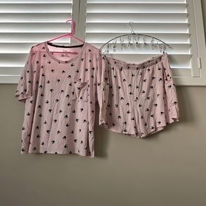Disney Minnie Mouse Cropped Top and Shorts Pajama Set XL